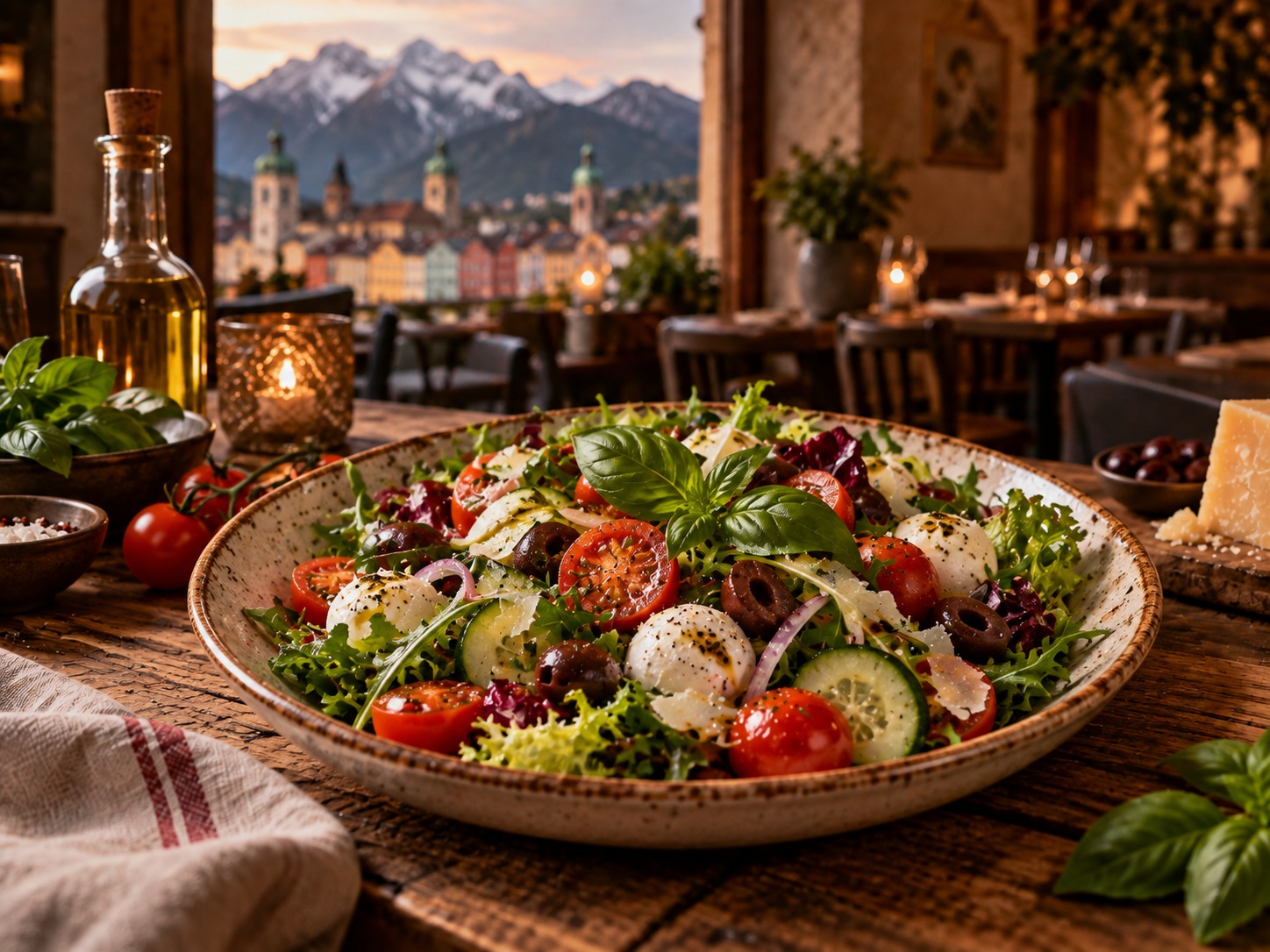 Frische Salate Pizzeria Allora Innsbruck